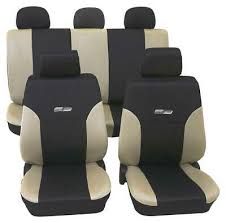 Car Seat Covers Washable Beige Black