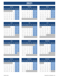 This is an accessible template. Download 2021 Yearly Calendar Mon Start Excel Template Exceldatapro