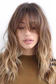You still want the bangs to be substantial enough to cover the forehead; 30 Trendy Hairstyles For Long Faces Lovehairstyles Com Hair Styles Long Face Haircuts Long Hair Styles