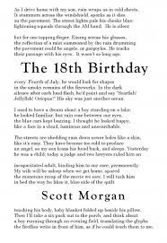 the 18th birthday by scott morgan