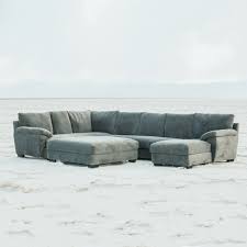 barbados oversized luxury gray sectional right facing