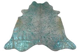 turquoise cowhide rugs
