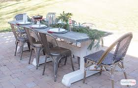 Outdoor Farmhouse Table Set For