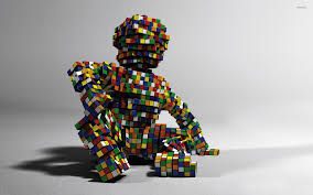 rubiks cube figure wallpaper 3d