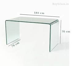 Buy Glass Vogue Bent Glass Desk 19 Mm