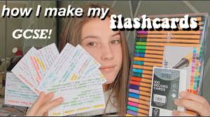 how i make my flashcards gcse student
