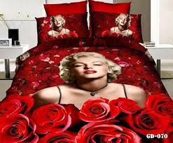 3d Marilyn Monroe Bedding Set Red Rose