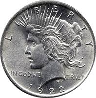 1922 S Peace Dollar Value Cointrackers