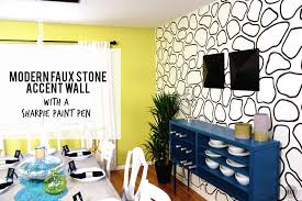 Modern Faux Stone Accent Wall With