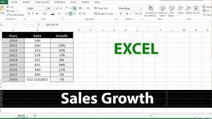how to calculate s growth in excel