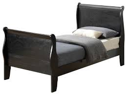 glory furniture louis phillipe twin sleigh bed in black g3150a tb