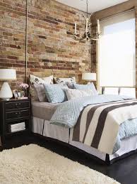 decorate a brick wall behind your bed
