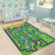 giant kids city by the river playmat