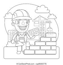 Multiple sizes and related images are all free on clker.com. Builder Coloring Page Cartoon Stonemason Builder Lays A Brick Wall At Construction Site Coloring Book Page With Profession Canstock