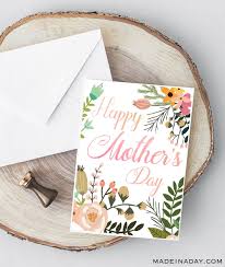 Beautiful Botanical Foldable Mothers Day Card Printable Made In A Day
