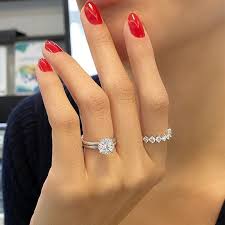 2 21 carat round diamond platinum solitaire enement ring platinum by lauren b jewelry