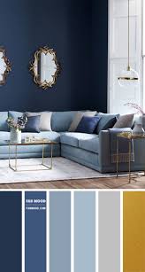 shades of blue and grey living room
