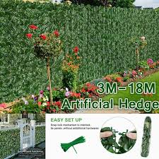 3 18m Artificial Hedge Fake Ivy Leaf