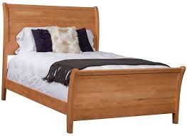 avery modern maple sleigh bed