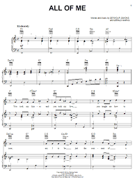 All Of Me Print Sheet Music Now