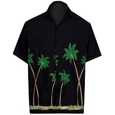 Hawaiian Shirt Mens Beach Aloha Camp Party Casual Holiday Tropical Shirt Embroidered Rayon G