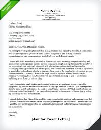 Custodian Cover Letter Janitor Maintenance Cover Letter Example
