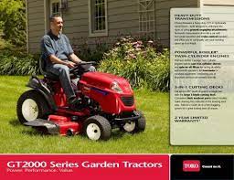 gt2000 series garden tractors toro