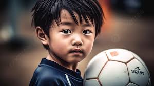 child holding a soccer ball wallpaper