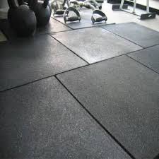 black gym floor rubber mat square at