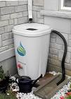 FreeGarden Square Flat Back Rain Barrel with Brass Spigot, 200-L Enviro World