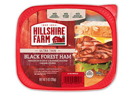 ultra thin black forest ham hillshire