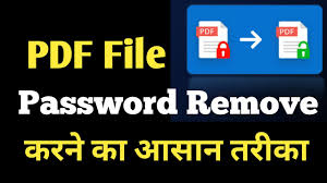 how to remove pword from pdf files