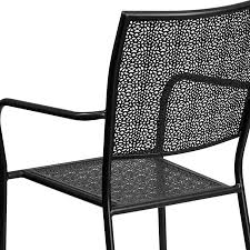 2 bk gg 197 25 black steel patio chair
