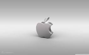 apple logo in 3d silver design