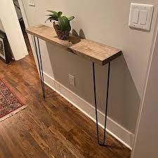 Narrow Console Table Rustic Wood