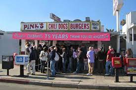 famous los angeles hot dog stand pink s