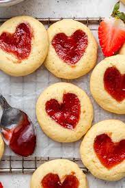 strawberry jam cookies thumbprints