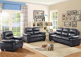 black faux leather sofa and loveseat l
