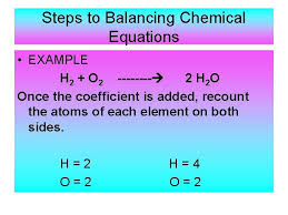 chemical reactions and balancing