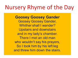 When it comes to you i stand tall when you walk on stairs you always fall. Nursery Rhyme Of The Day Ppt Video Online Download