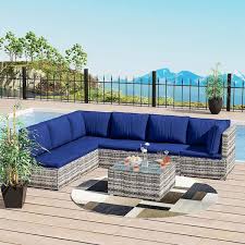 Runesay 7 Piece Pe Rattan Wicker