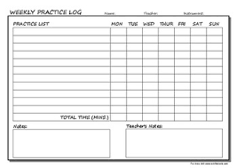 Music Practice Log Worksheets Teaching Resources Tpt