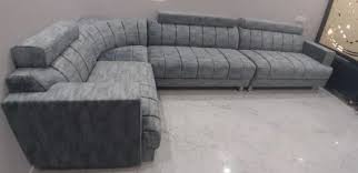 6 seater fabric l shape sofa