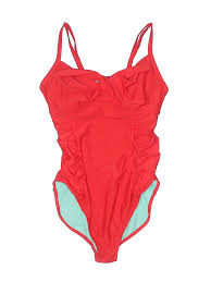 Details About Athleta Women Red One Piece Swimsuit Lg Tall