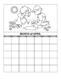 April Calendar Template Education World
