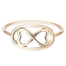 Zhuotop donne migliori amici anello semplice Hollow cuore grande anello amicizia Lettering anelli
