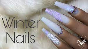 winter nail art acrylic nail tutorial