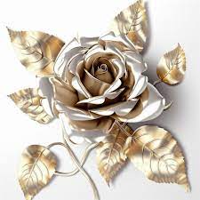 3d Wall Art Gold And Silver Roses With