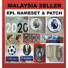 Reminders to watch the game. Premier League Nameset Name Number Epl Patch Champion League Europa League Serie A Euro 2020 Patch Shopee Malaysia