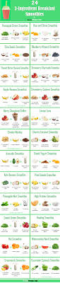 infographic showing 24 diffe 3 ing easy weight loss smoothie recipes at a glance